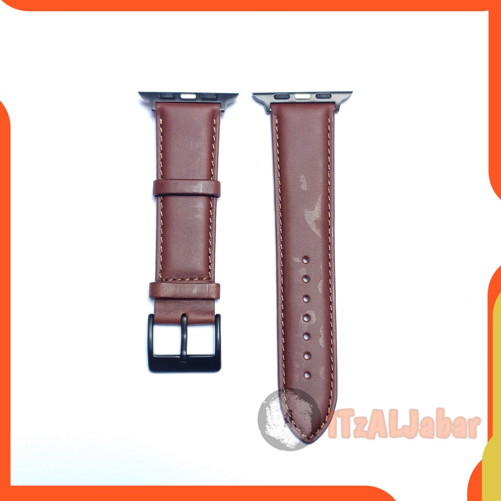 Tali jam tangan Apple watch 1 2 3 4 iWatch leather strap 42mm 44mm