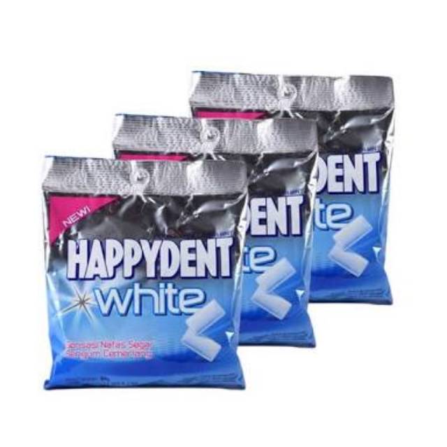 

Permen happydent Happident cool white pouch isi 25, blister isi 10 botol isi 44