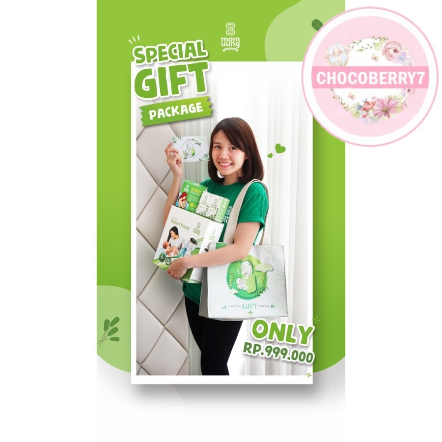 Mom Uung Special Gift Package - Paket Hadiah Tas Pompa Asi Booster Asi Kantong Asi MomUung Tangerang Chocoberry7