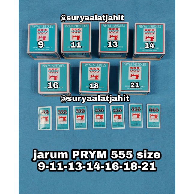 Jarum Prym 555 Germany No.9 11 13-14-16-18-21 =rp.9.000/12pcs