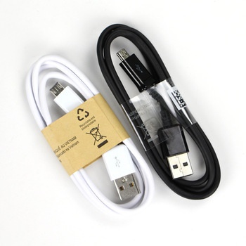 JG - Kabel Data Micro USB Putih Panjang 1 Meter || Cable Bulat 1m 100Cm 1A Smartphone Handphone Hp Mikro