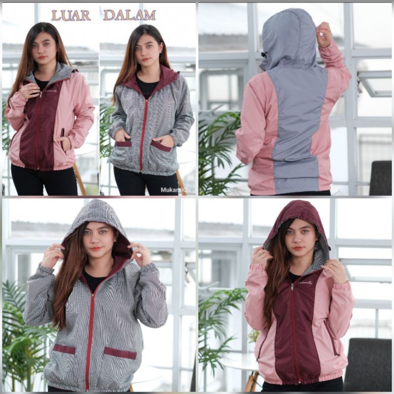 Jaket Wanita Valencia Jaket Hoodie Wanita Jaket Bolak Balik Terbaru ini