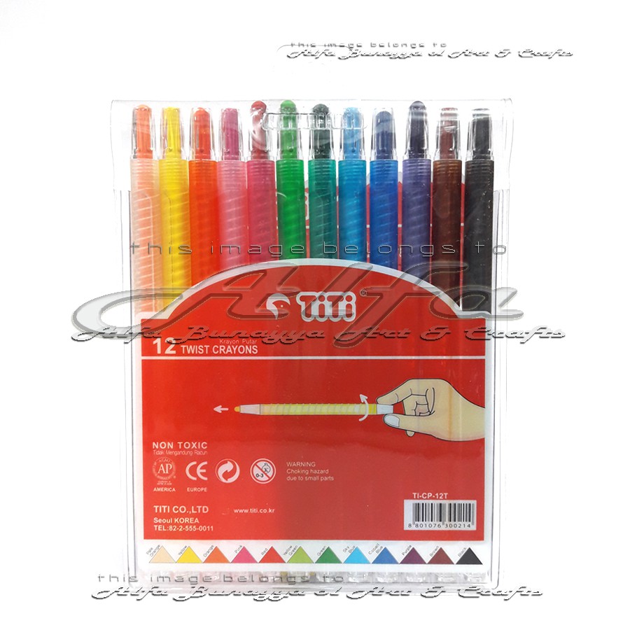 TITI Crayon Putar 12 - 12 Twist Crayons - Oil Pastel Krayon