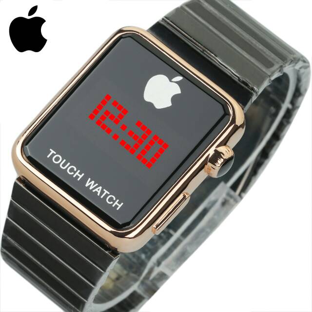Jam Tangan Elegant Exclusive IPHONE TOUCH WATCH Premium Black Rosegold