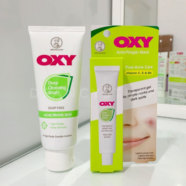 PAKET Menghilangkan Bekas Jerawat - Oxy anti pimple mark &amp; deep cleansing