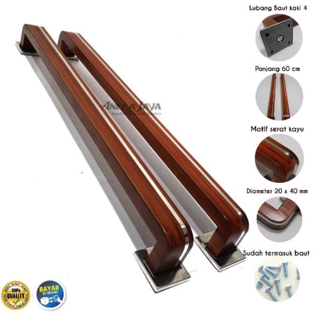 Handle Pintu rumah 60 cm / Tarikan Pintu rumah / Pegangan Pintu rumah minimalis coklat murah