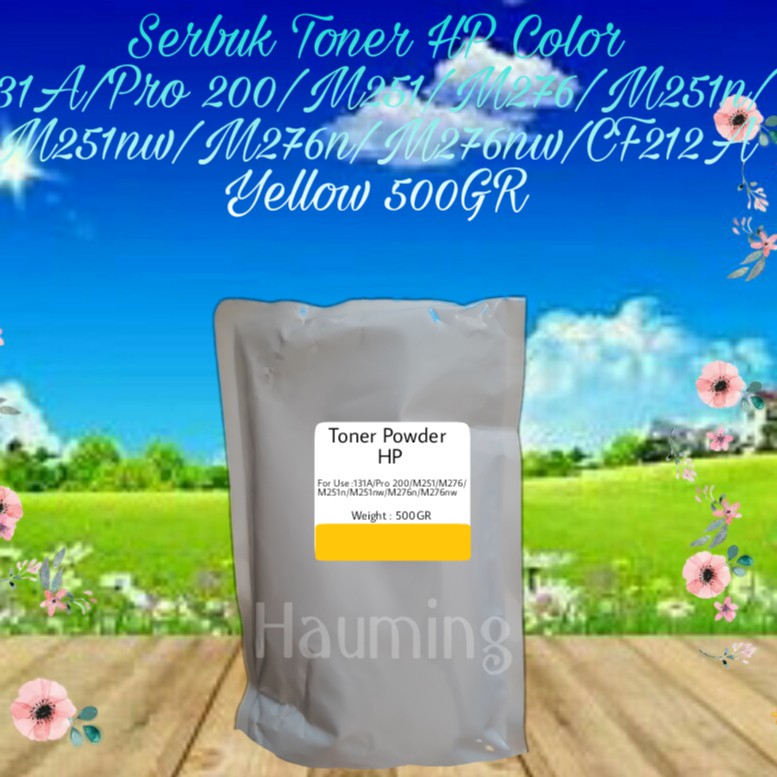 Serbuk Toner HP 131A Pro 200 M251 M276 M251n M251nw M276n M276nw CF212A Yellow 500gr