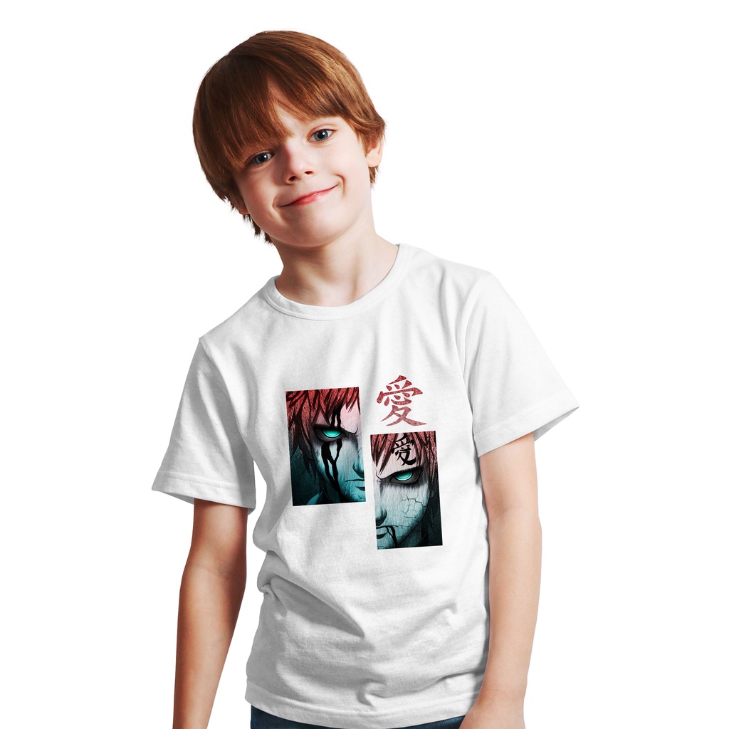 BAJU T-SHIRT KIDS ANIME NARUTO HOKAGE GAARA