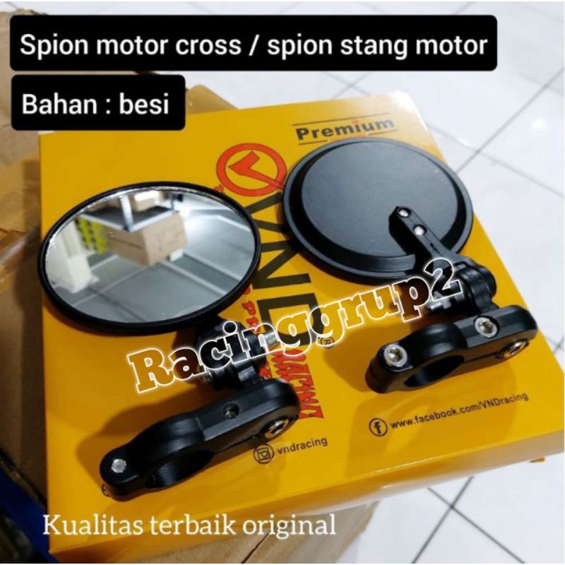 HOTT Spion Motor Bulat Jepit Stang Spion Kaca Bening supermoto Vnd Trail Model CROSS KLX-CRF 150-WR 155