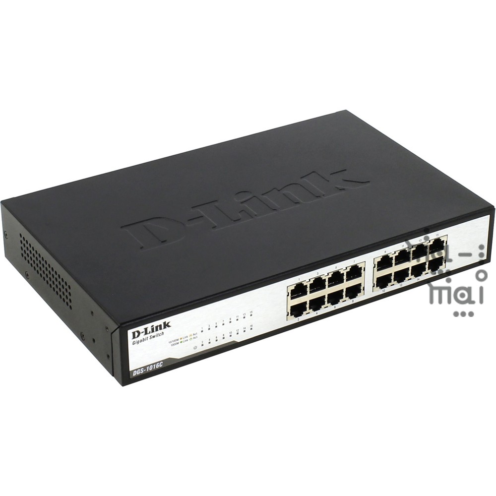 D-Link Switch DGS-1016C 16-Port 10/100/1000Base-T Unmanaged Standalone