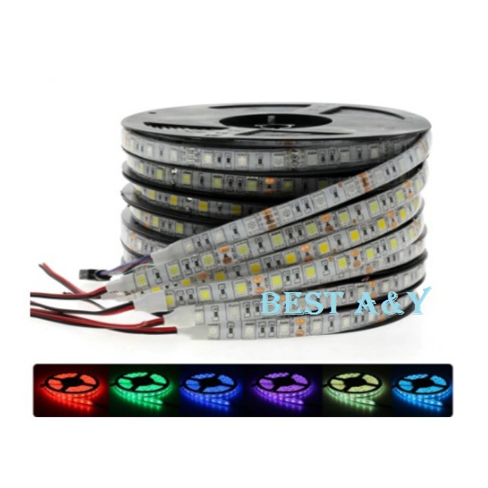 Lampu LED Strip Light 5050 12V Mata Besar Non Waterproof 5 Meter per Roll