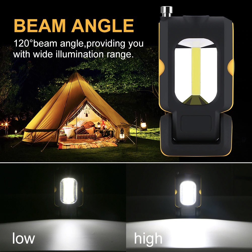 Senter Camping 2000 Lumens Lampu LED Portable Magnet COB