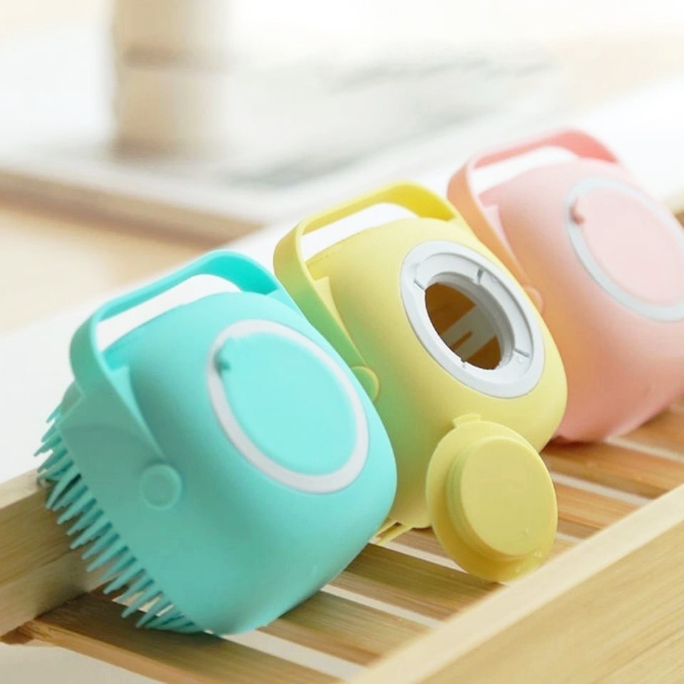 HOVELSHOP Shower Brush Sikat Mandi Silikon Dispenser Mini Pembersih Badan