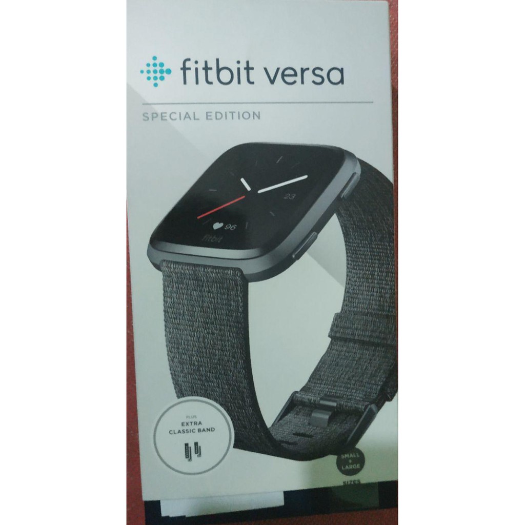 fitbit versa special edition charcoal woven