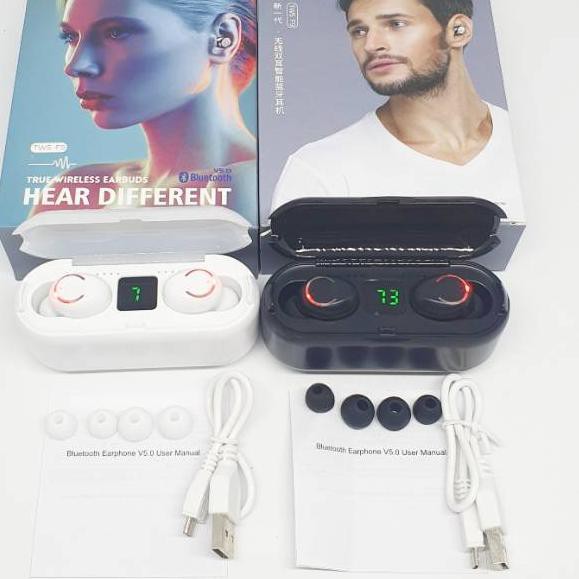 Muraaaahh.. Headset Bluetooth LED Digital F9 TWS Wireless Earphone Earbuds TWS F9 Mini F9-8 F9 Mini