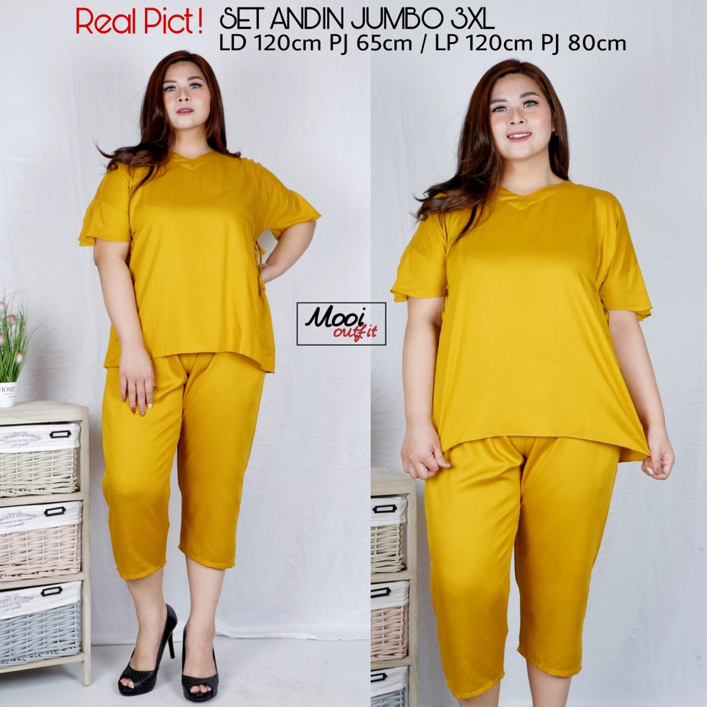 Setelan Andin / Setelan Pendek Jumbo / Setelan Wanita Jumbo Kekinian / Setelan Katun Rayon Jumbo / Set Wanita Terbaru 2023 Kekinian Viral