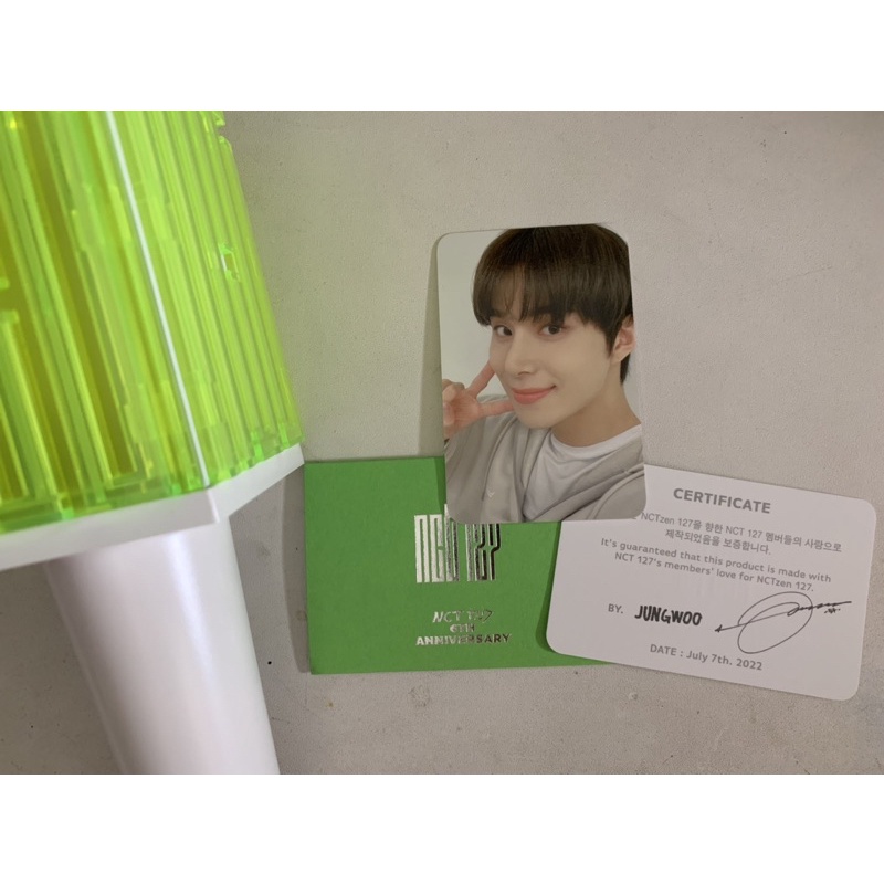 NCT 127 6th Anniversary Acrylic Necklace Lucky Card Doyoung Jungwoo