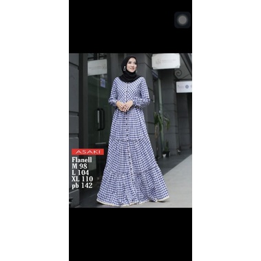 PROMO GAMIS TERLARIS/GAMIS Syari/DRESS WANITA FLANEL IMPORT Asaki original HIGH QUALITY