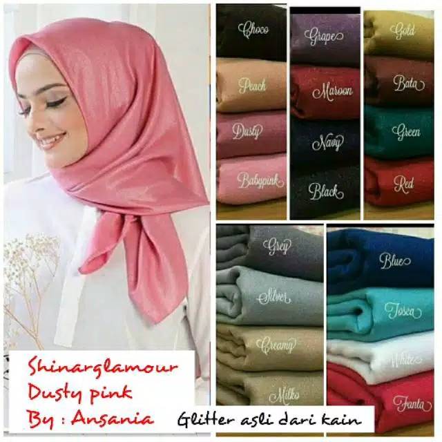 KERUDUNG SEGIEMPAT SHINAR GLAMOUR BY ANSANIA