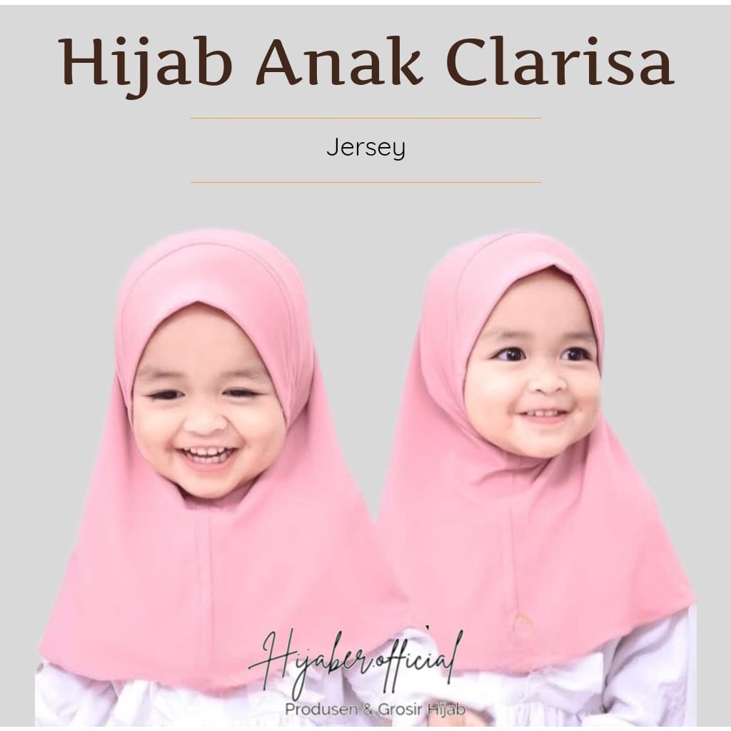 Hijab Jilbab Bayi Clarisa Hijab Kerudung Anak Balita Jersey Simpel Instant Instan