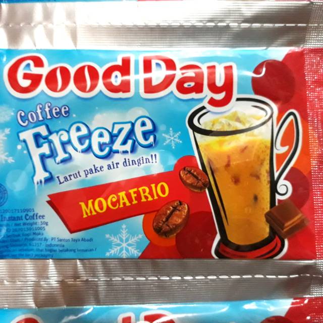 

Good Day Coffee Freeze Mocafrio (1 Renteng Isi 10 Sachet)