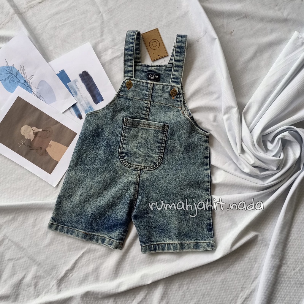 overall jeans anak unisex