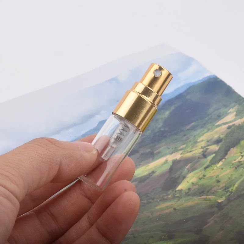 spray bottle - botol spray kaca tutup metal 5ml 10ml Essential oil  Aromaterapi Travel Organizing