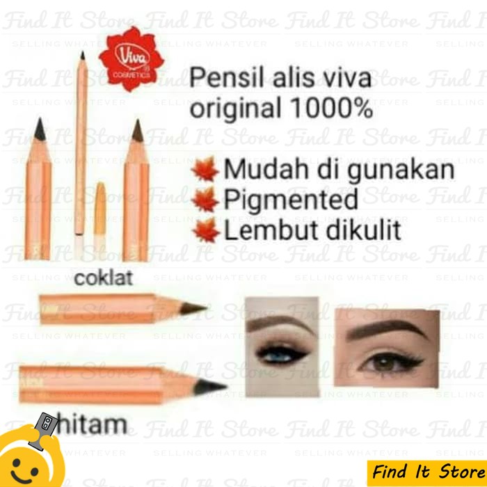 Viva Queen eyebrow Pensil Alis Original Black Brown Dark Brown BPOM