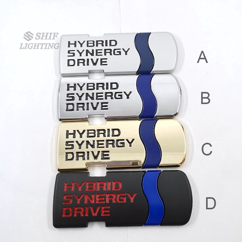 1pc Stiker Emblem Logo Hybrid Bahan Metal Anti Alergi Untuk Mobil Toyota