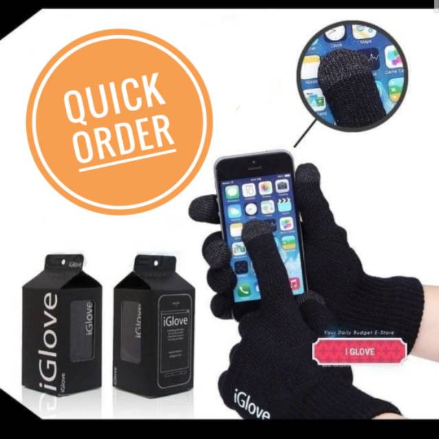 IGlove Sarung Tangan Touch Screen Asli HP layar Sentuh Gloves Motor Anti Selip Original Layar