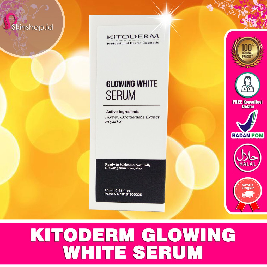 PAKET Kitoderm Glowing And Whitening Skin Original / Paket Pemutih &amp; Pencerah isi 5 BPOM Aman