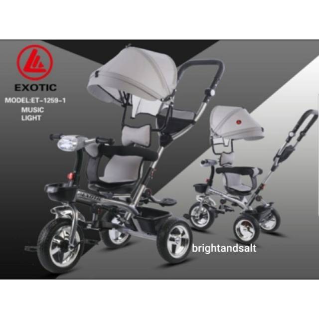  SEPEDA  RODA TIGA TRICYCLE STROLLER ANAK EXOTIC  ET 1259 1 