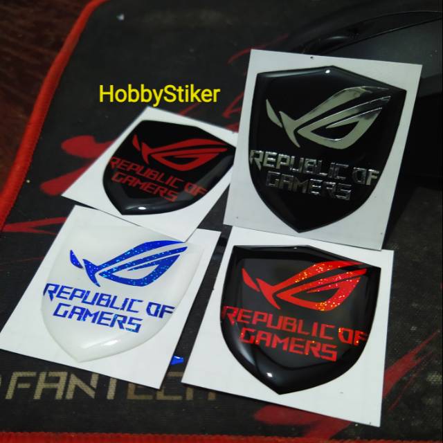  Stiker  emblem asus  ROG  republic of gamer limited Shopee 