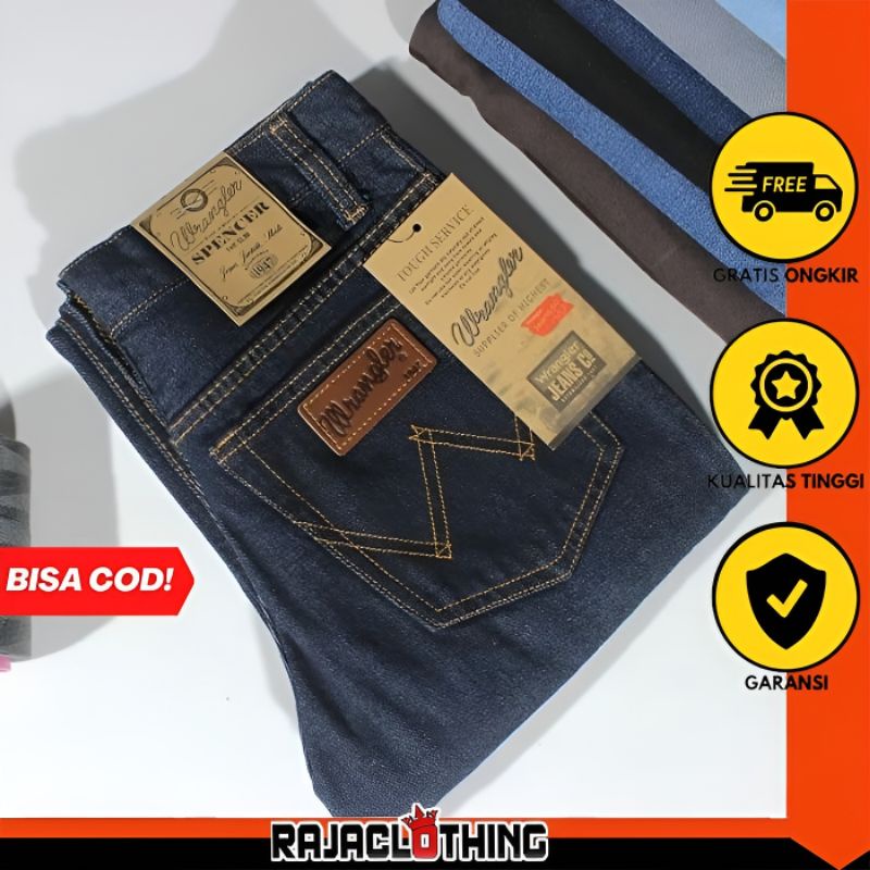 RCL - Celana Jeans Model Standar Regular Wrangl3r Pria - Blue Black Garmen (28-38)