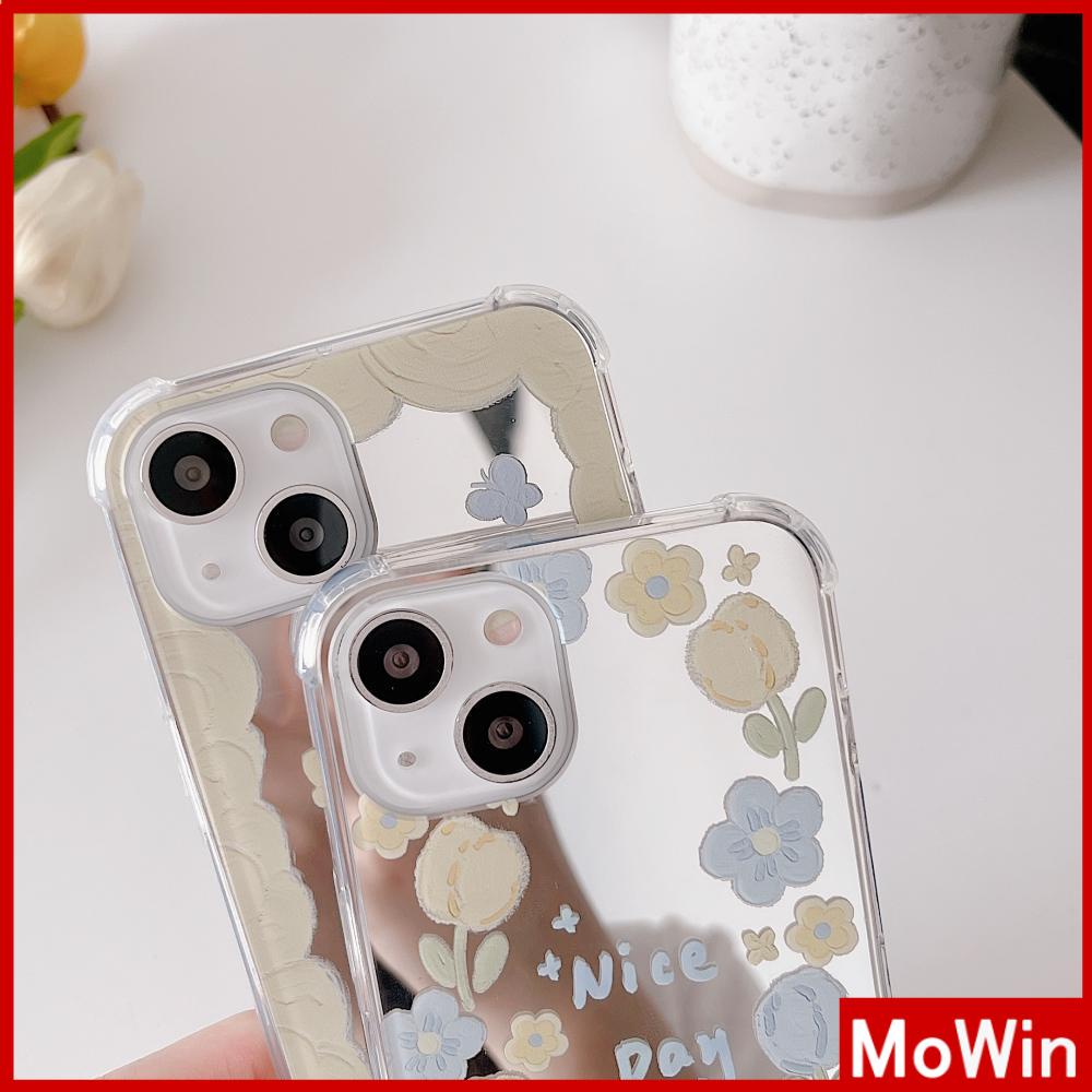 iPhone Case Acrylic Mirror Airbag Shockproof Protection Camera Oil Painting Flowers Tulip Compatible with iPhone 11 iPhone 13 Pro Max iPhone 12 Pro Max iPhone 7 Plus iPhone xr