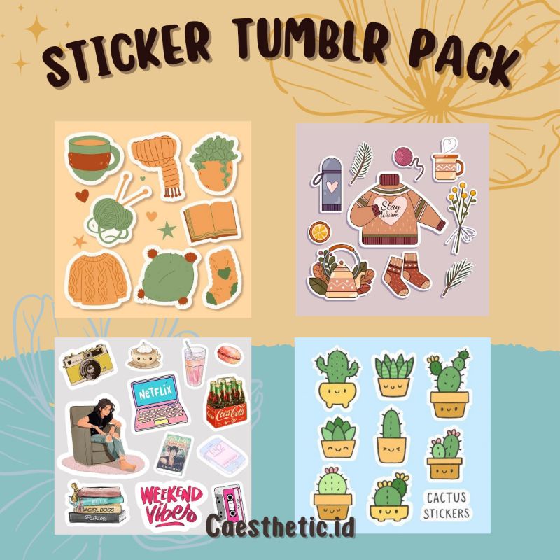 

STICKER TUMBLR AESTHETIC - STICKER HP LAPTOP - STICKER TUMBLR PACK - STICKER MINI TUMBLR