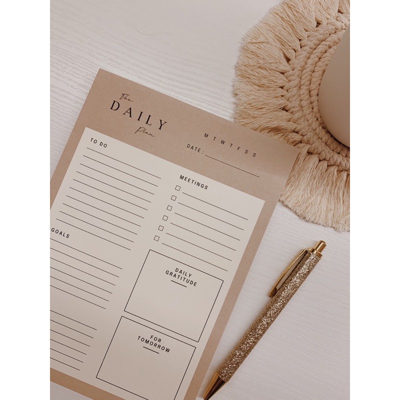 

daily desk planner a5 // planner harian a5 // notebook planner