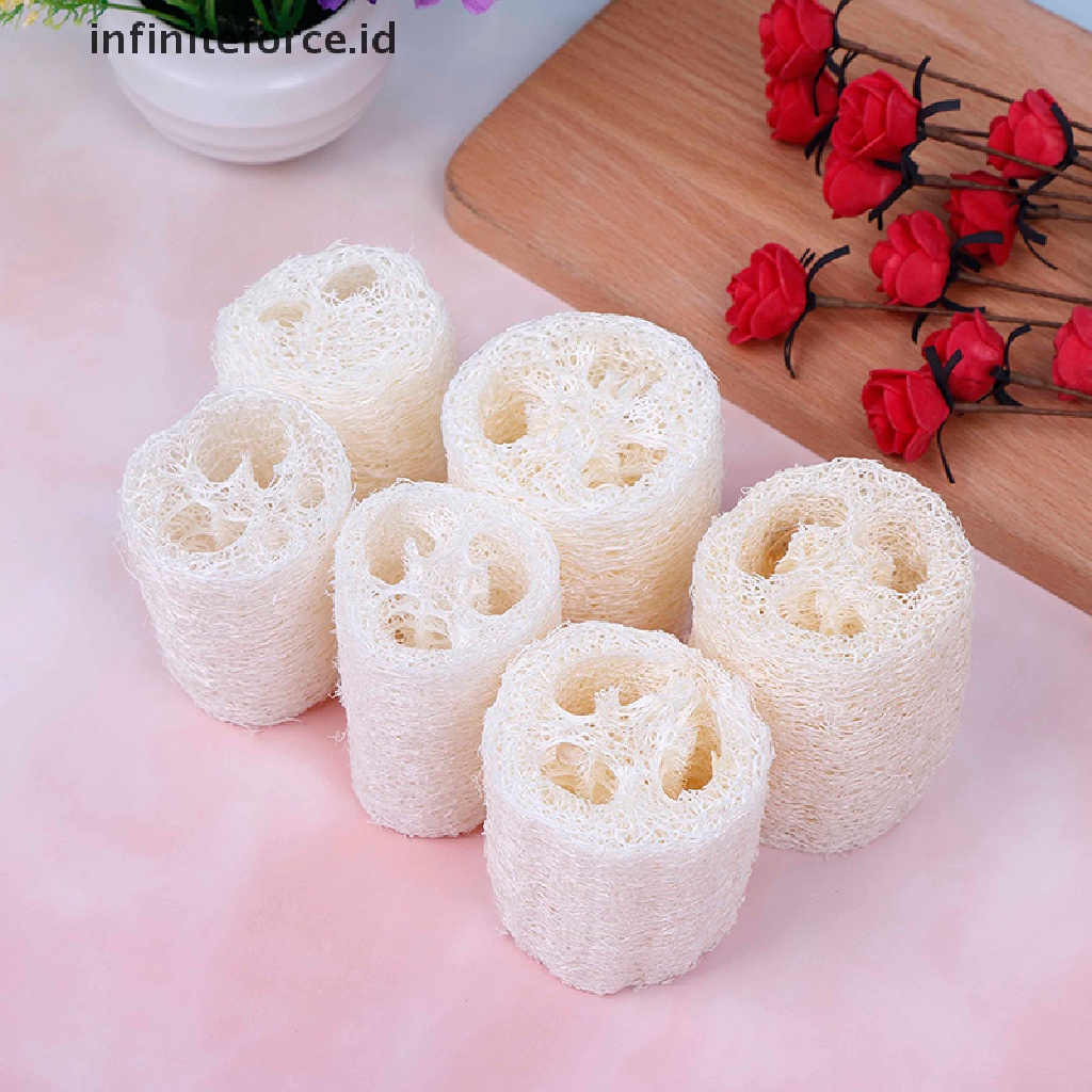 (infiniteforce.id) 6pcs / Set Spons Loofah Luffa Loofa Alami Untuk Mandi / Spa