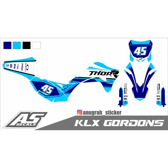 Decal stiker KLX Gordons