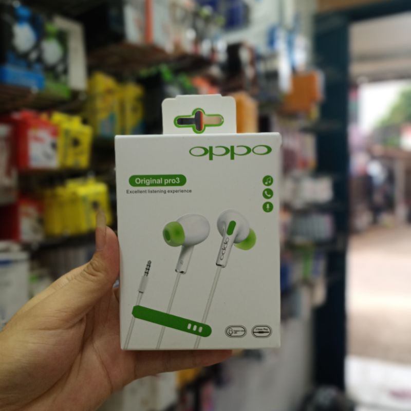 Hf Handsfree Headset OPPO Pro 3 Packing Import Kualitas Bagus