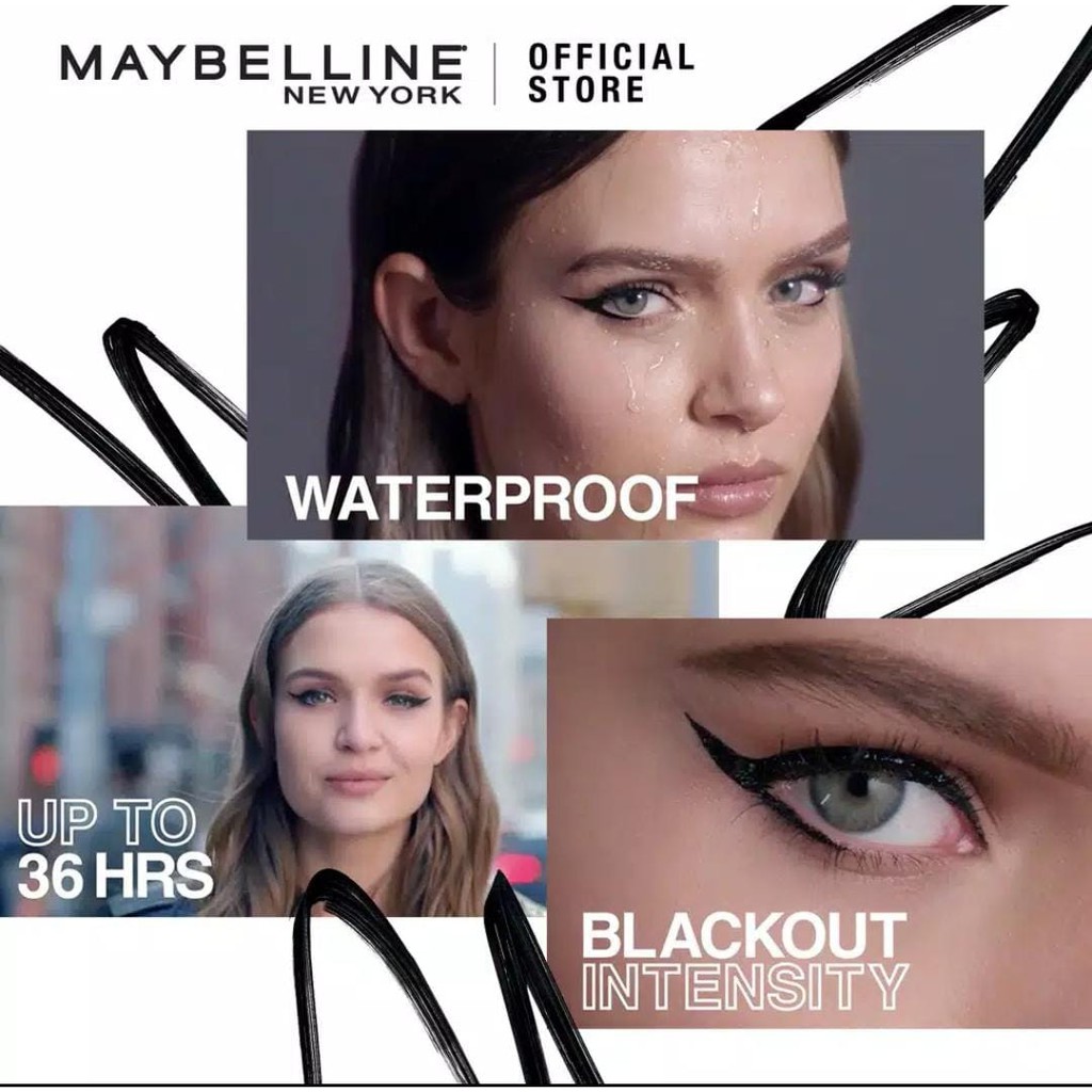 Maybelline Line Tattoo High Impact -    BLACK (Kemasan Baru Pakai Dus )