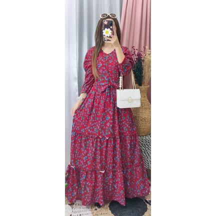 Gamis Motif Serut Rempel Longdress Longdress-Gamis Metro