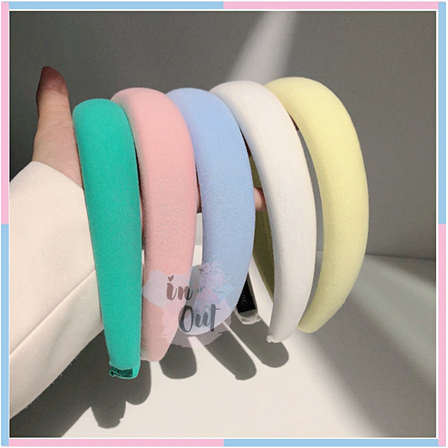 Bando Tebal Korea Empuk Headband Korean Pastel Bandana Wanita ACC07