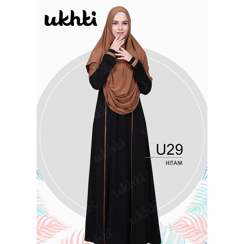 Gamis Syari UKHTI U29|GAMIS Syari Premium|bahan JERSEY PREMIUM