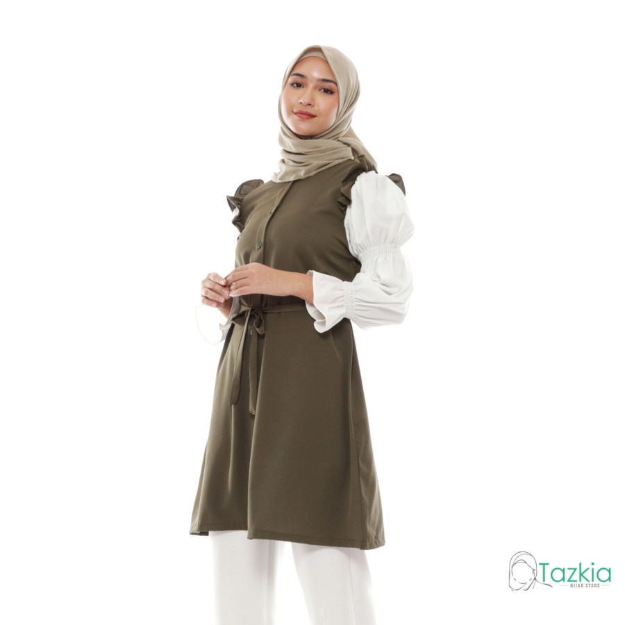 Atasan Tunik Wanita Pakaian Polos Katun Korea Fashion Muslim KE Olea Tunik Luxury Tunik Homey  J9M0