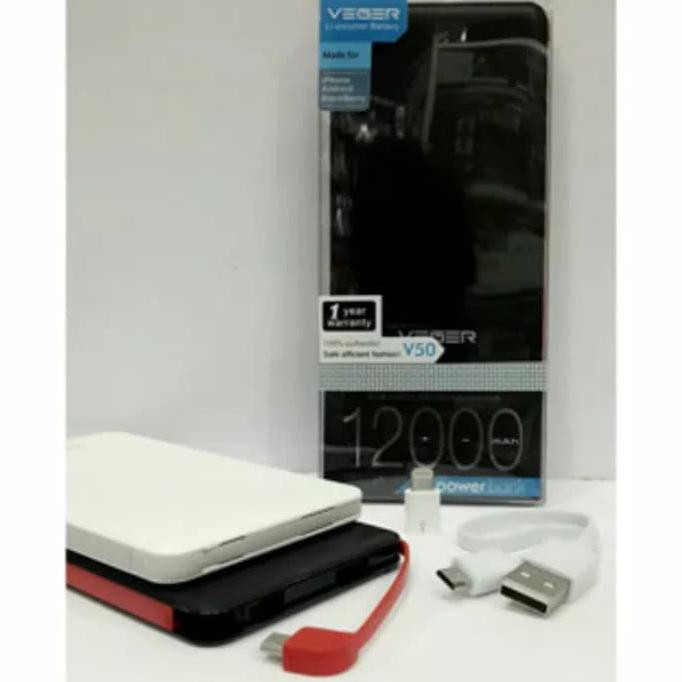 POWERBANK VEGER 12000 MAH ORIGINAL AX
