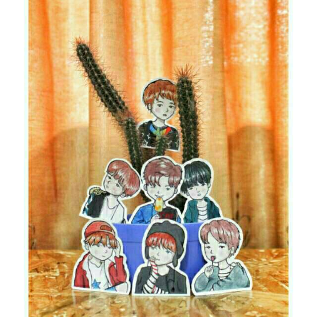  Stiker  BTS  YNWA WINGS all Bangtan Sonyeondan chibi Kpop 