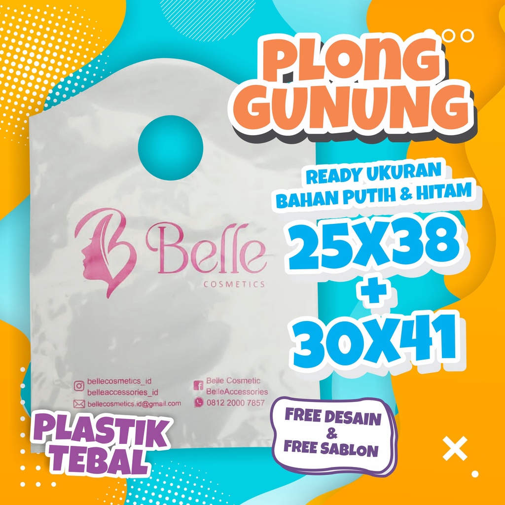 Tas Plastik Desain Custom Dengan Sablon Free Desain Tas Uk Besar Cocok tas plastik Kotak Sepatu dll