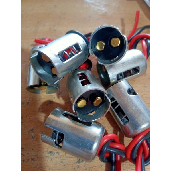 fiting socket lampu mobil dua kaki fiting lampu rem 2 kaki