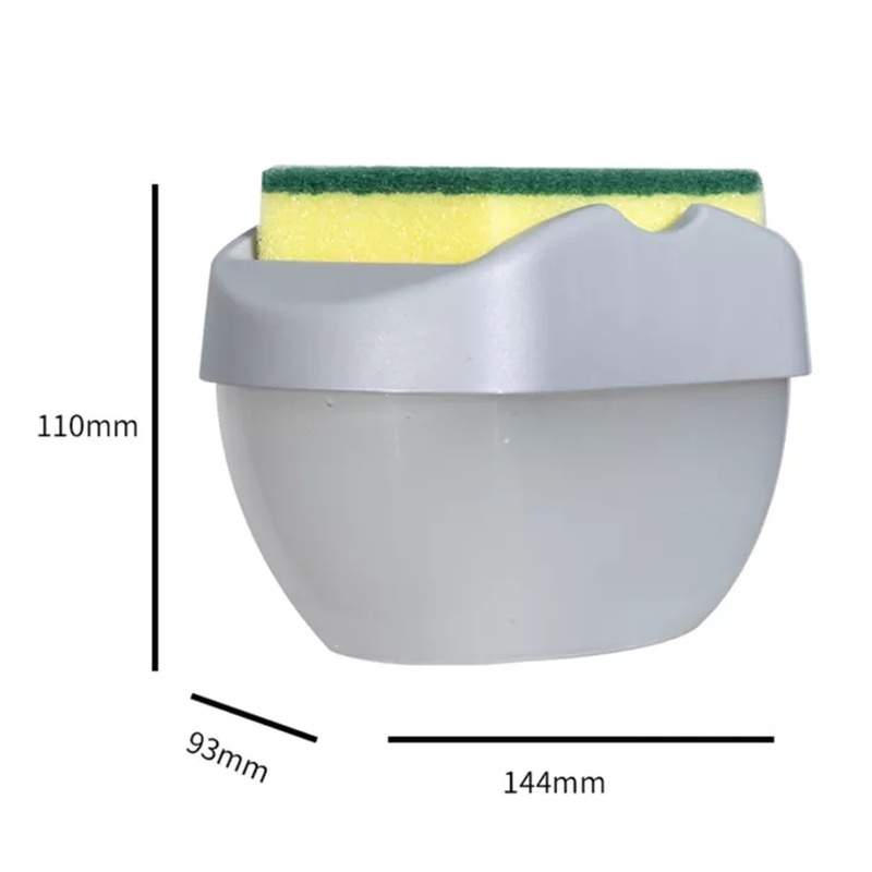 Hot Sale/2Pcs/set Kotak Dispenser Deterjen Cair Gosok Piring Dapur/Kotak Dispenser Sabun Cair Dengan Spons Gosok Aksesoris Pembersih Dapur